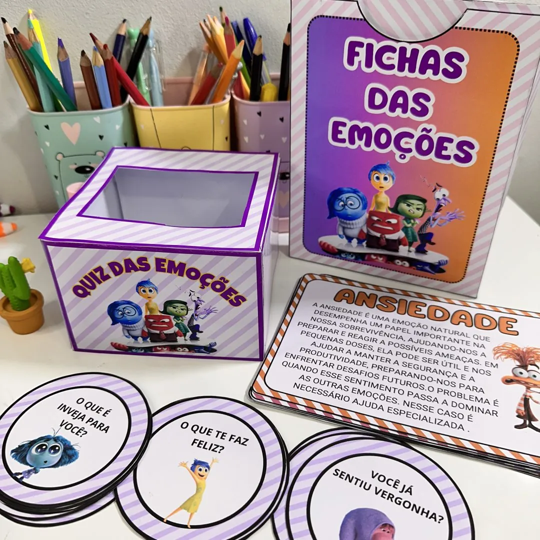 Rai Corujinha Recursos 32 FICHAS DAS EMOÇÕES E QUIZ DE PERGUNTAS