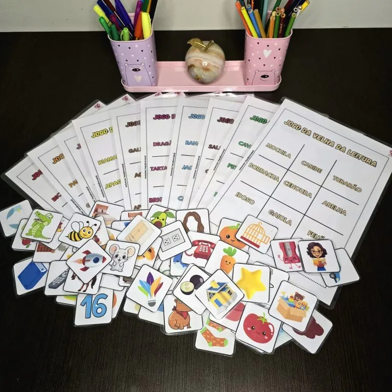 Jogo da Velha da Leitura para Imprimir PDF – Jogo de Alfabetização