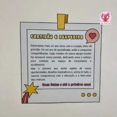 Cartaz Gratidão Equipe