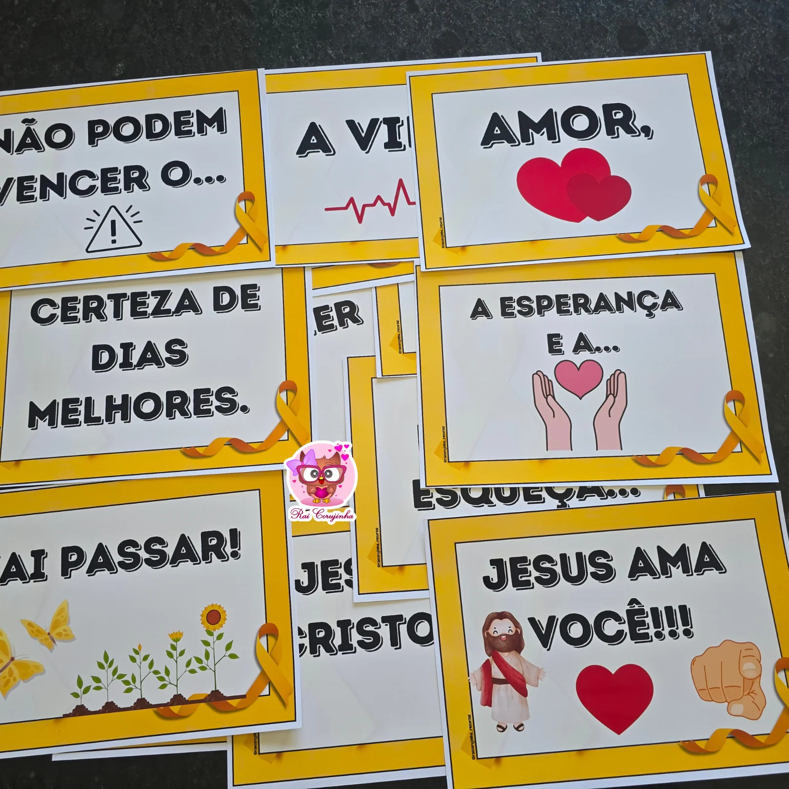 PLAQUINHAS SETEMBRO AMARELO 2 PLAQUINHAS SETEMBRO AMARELO